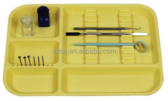 Autoclavable dental divided instrument plastic tray