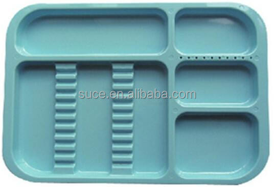 Autoclavable dental divided instrument plastic tray