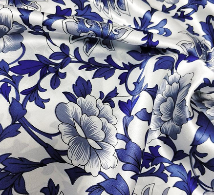 Pure Lightweight Silk Fabric Digital Printed For Bedding Set Multicolor