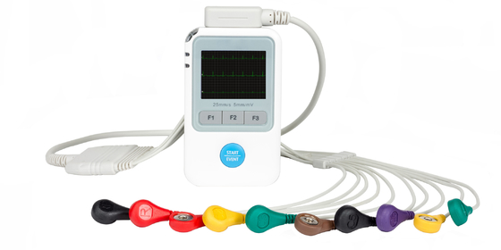 Digital Twelve Channels  ECG Holter 24 Hours ECG Data Record Standard Electrocardiogram HT06
