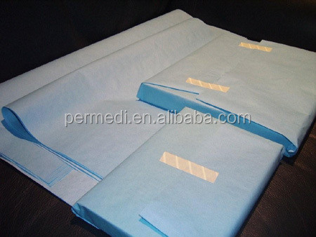 1200*1200 Autoclave Sterilization Medical Crepe Wrapping Paper Wrinkle Paper Green Blue White