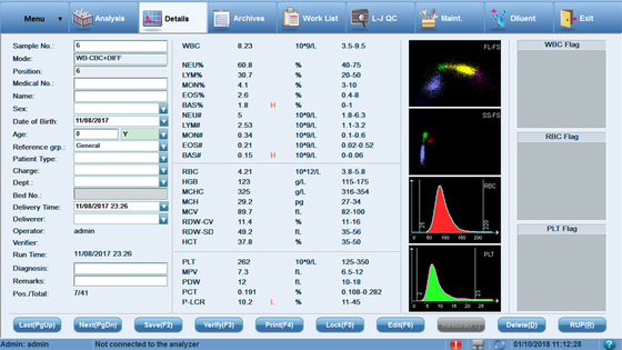 Rayto 5-part human hematology analyzer,auto analyzer Hemaray86 low price