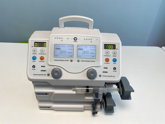 Automated Dual Channel Syringe Pump With Drug Library