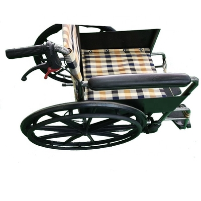 Durable High Quality Manual Wheelchair Rehabilitation Therapy Supplies 8" Front Caster,24" Rear Mag Wheel Steel Tubing 1