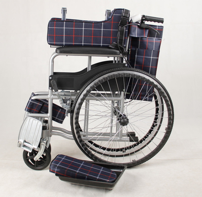Class I Plaid Wheel Chair Manual Wheelchair ISO13485