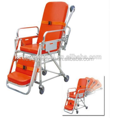 Aluminum paramedic folding stretcher emergency patient stretcher trolley stair stretcher for ambulance