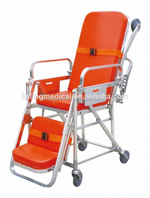 Aluminum paramedic folding stretcher emergency patient stretcher trolley stair stretcher for ambulance