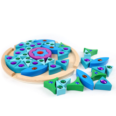 Creative Rainbow Building Blocks Mandala Diamond Wisdom Assembly Game