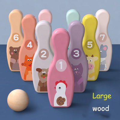 Non Toxic Colorful Bowling Toy Set Indoor Outdoor Games Smooth Fun