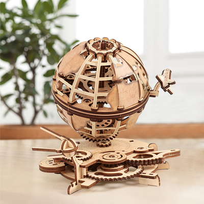 Kids Wooden 3D Power Globe Puzzle Baby Developmental Toys Educational Game