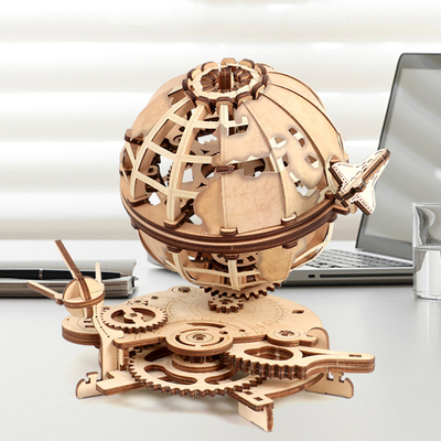 Kids Wooden 3D Power Globe Puzzle Baby Developmental Toys Educational Game