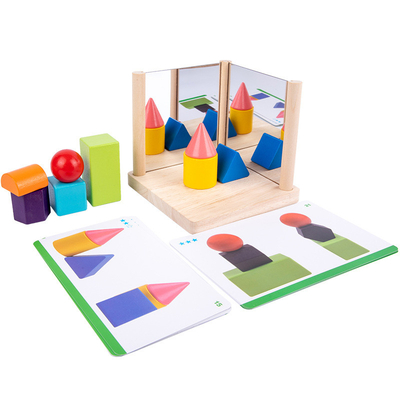 Shape Color Cognition Matching Mirror Blocks Early Learning Toys For 2 Year Olds