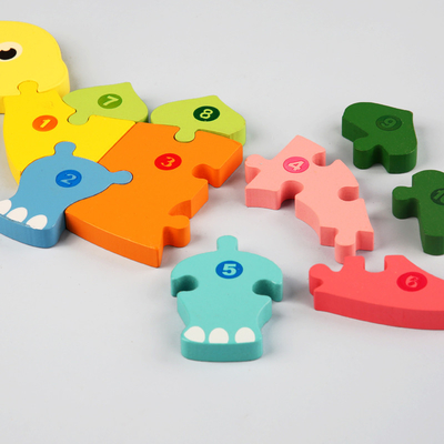 DIY Children Early Education Cognitive Toys Animal 3D Stereo Clasp Puzzle