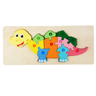 DIY Children Early Education Cognitive Toys Animal 3D Stereo Clasp Puzzle