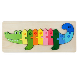 DIY Children Early Education Cognitive Toys Animal 3D Stereo Clasp Puzzle