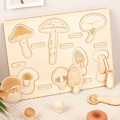 2 To 4 Years Mushroom Cognition Board Baby Developmental Exercises Hands On Ability