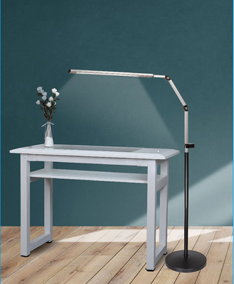 Swing Arm Dimmable Aluminum LED Touch Switch Manicure Table Lamp With Floor