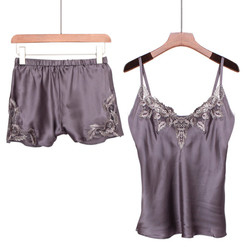 New Style Sexy Sling 100% Silk Lounge Wear Pajama Lightweight Silk Fabric Women