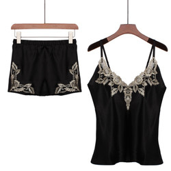 New Style Sexy Sling 100% Silk Lounge Wear Pajama Lightweight Silk Fabric Women