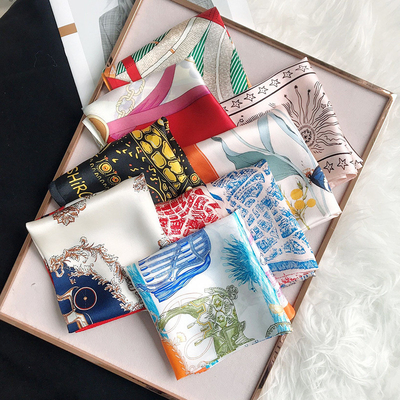 Spring New Silk Thin Women'S Scarf Lightweight Silk Fabric Korean Style