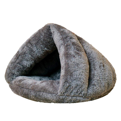 Plush Warm Slippers Shape Cat Snuggle Cave Pet Bed Cushion 40x40cm