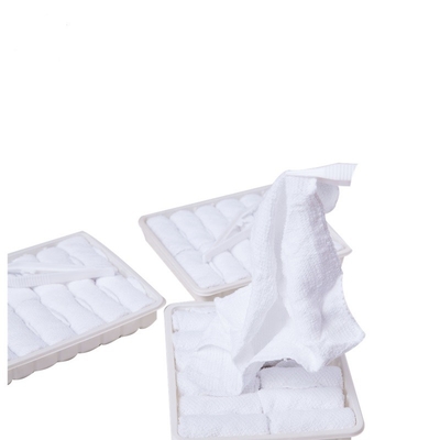 Disposable Hot cold airline cotton towel in tray