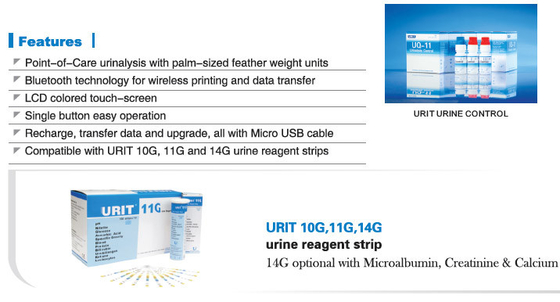 URIT-31 Portable Urine Analyzer urine test machine, urine test equipment with printer
