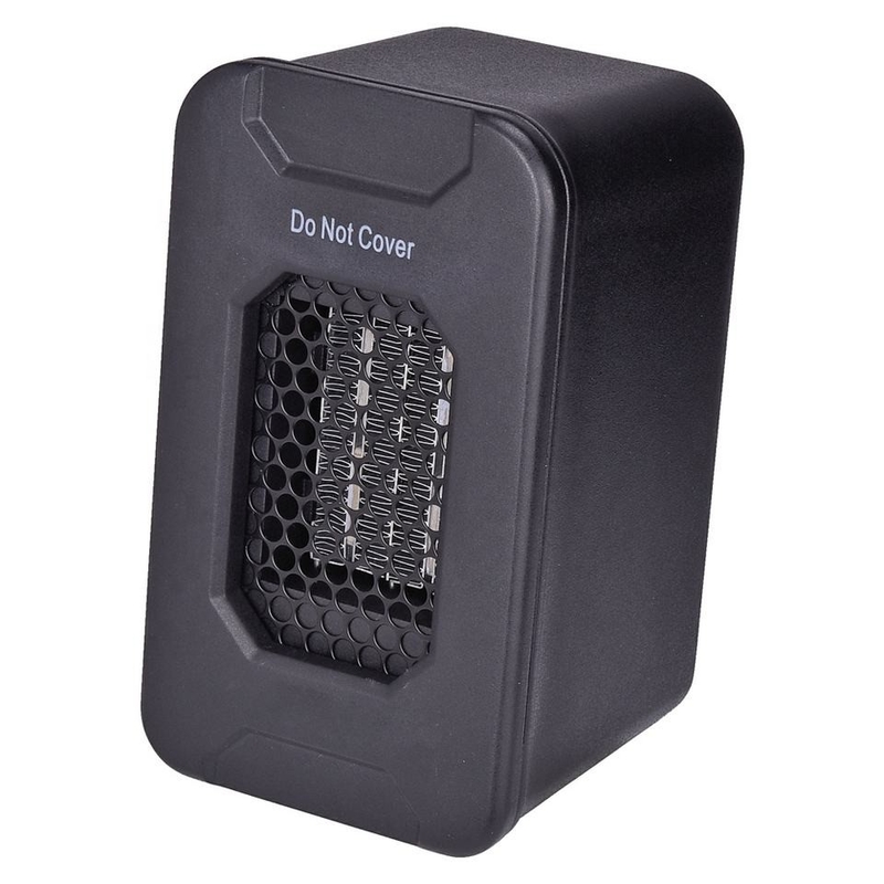 Portable 350W PTC Ceramic Desktop Manual Heater Adjustable Thermostat Overheat Protection