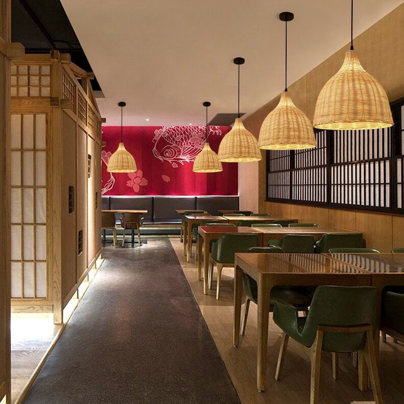 600mm Bamboo Lantern Fixture Rattan Pendant Light Lampshade Bedroom Restaurant Big Chandelier