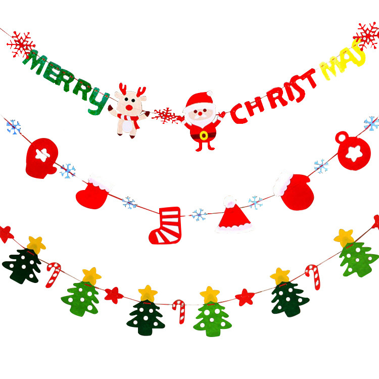 2mm Thickness Felt Banner For Christmas Party Decoration