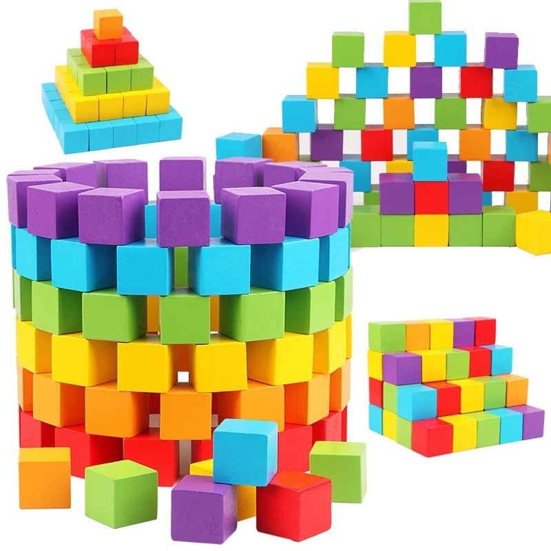 Hot-selling Well-designed Cube Board Game Wooden Block Wood Crafts Block For Children