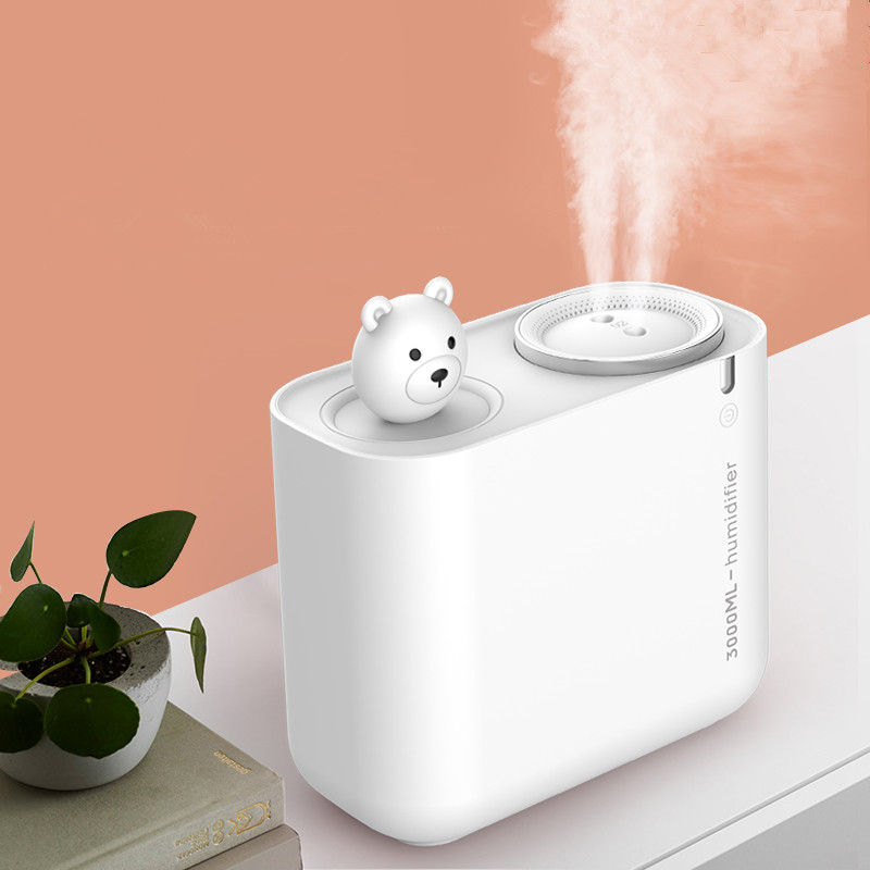 3000ML Dual Spray Ultrasonic Atomizer Large Capacity Home Office Air Humidifier Cool Mist Maker