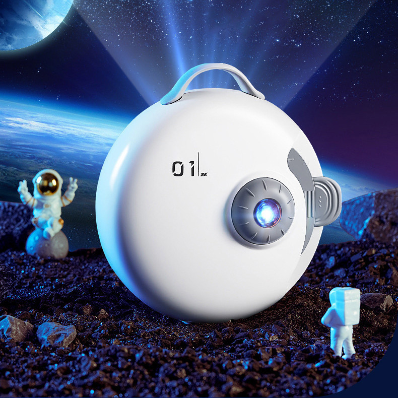 2022 Kids Favorite HD Galaxy Projection Lamp Romantic Starry Bedside Atmosphere Lamp Built-in 8 White Noise Songs