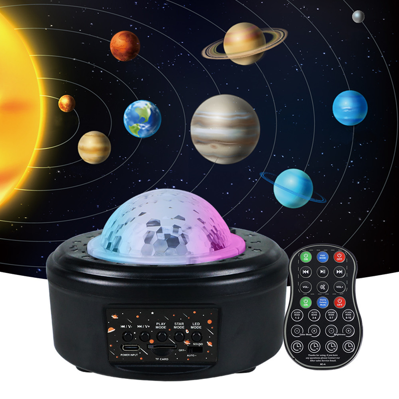 Creative Starry Music Projector Vivid Ten Planetary Projection Lamp Wireless Speaker support TF card For Kids Holiday Gi