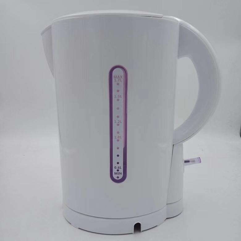 Plastic 1.7 L  Electrical home Appliances Black Silver White Body OEM Customized kettle