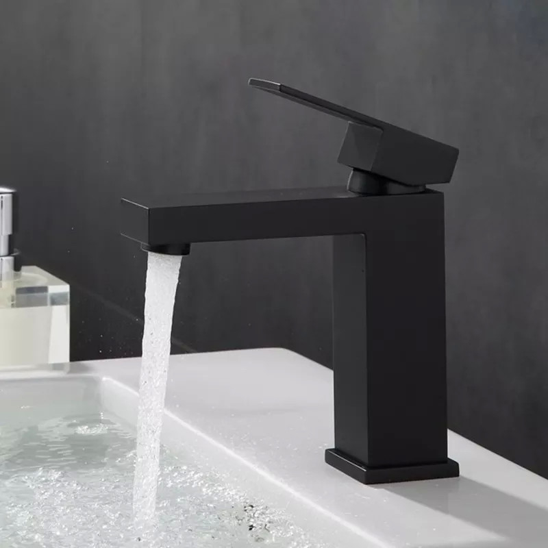 Borneira 304 Stainless Steel Bathroom Basin Faucet Black Grifos Para Cocina Hot Cold Sink Faucets