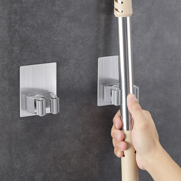 stainless steel Mop Handle Holder Household Mop Handle Holder Reusable Tool Gripper Mop Broom Holder