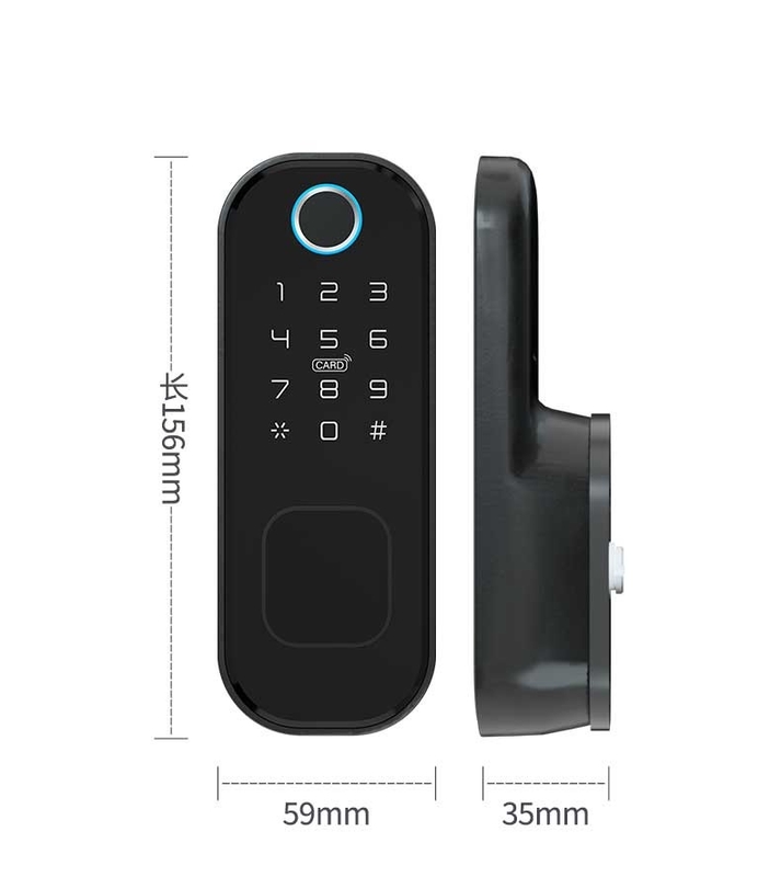Wireless Smart Fingerprint Door Lock Surface Mounted Rim Door Lock