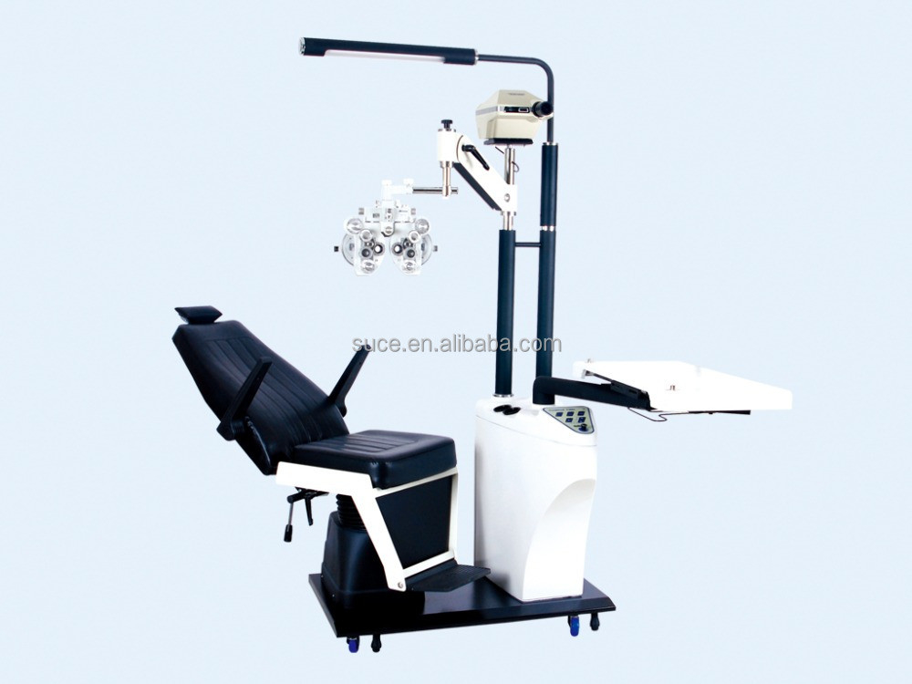Ophthalmic refraction chair unit, optometry table and chair leather seats