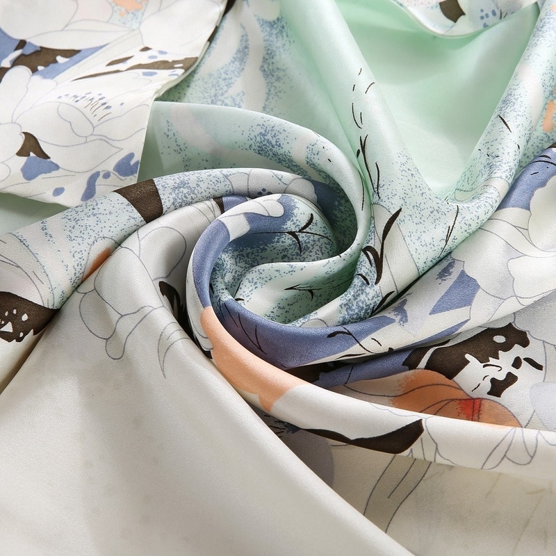 Printed Silk Fabric 6A Grade Pure Lightweight Silk Fabric 22mm Charmeuse