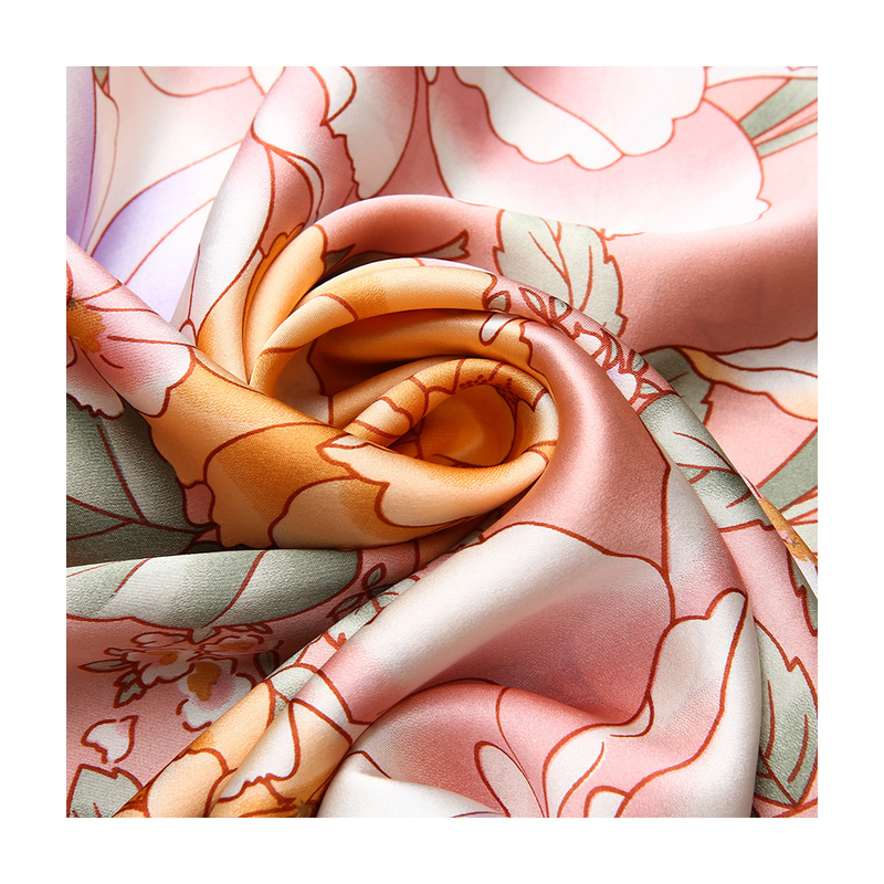 Pure Lightweight Silk Fabric Digital Printed For Bedding Set Multicolor