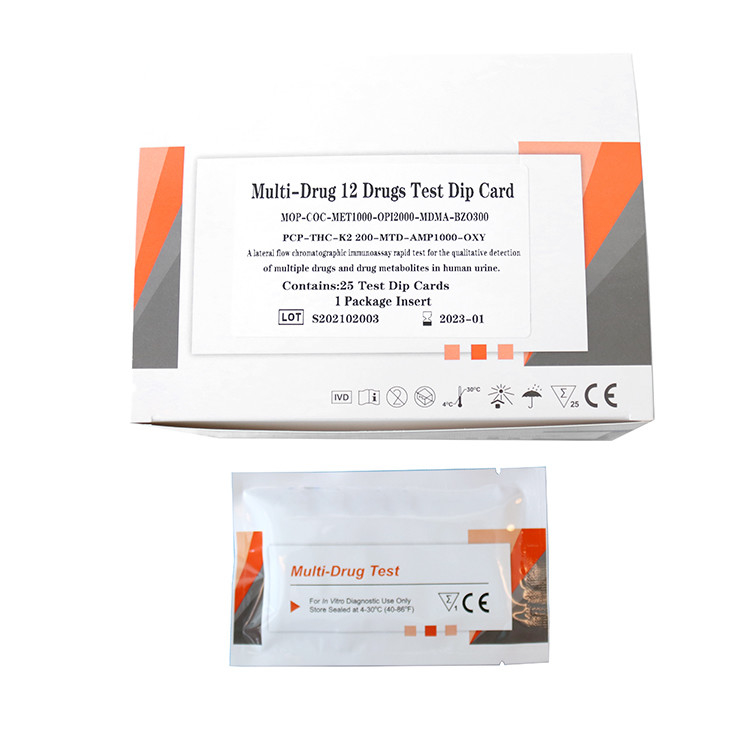 RDT113 Multi-drug 12 drugs test dip card in urine rapid Multi drugs urine test kits