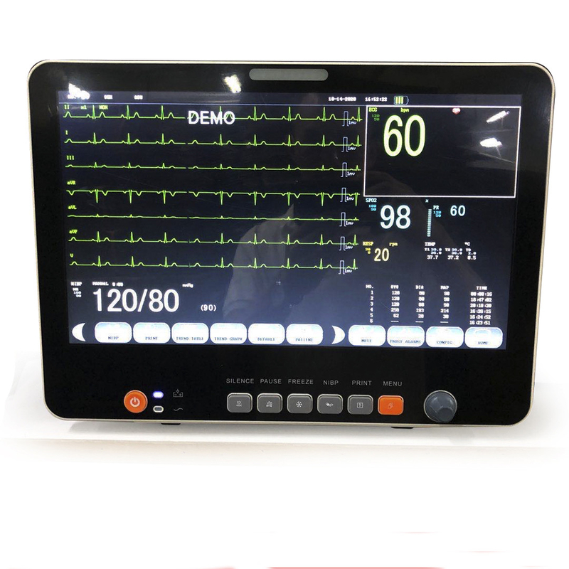 15 inch TFT screen multiparameter medical mobile ambulance patient monitor for hospital