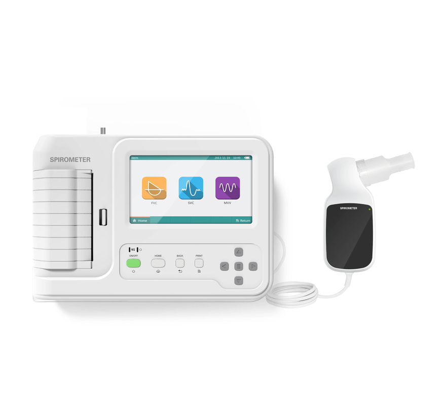 7" color  touch Screen Digital Spirometer Breathing Diagnostic Spirometry with printer portable lung function tester