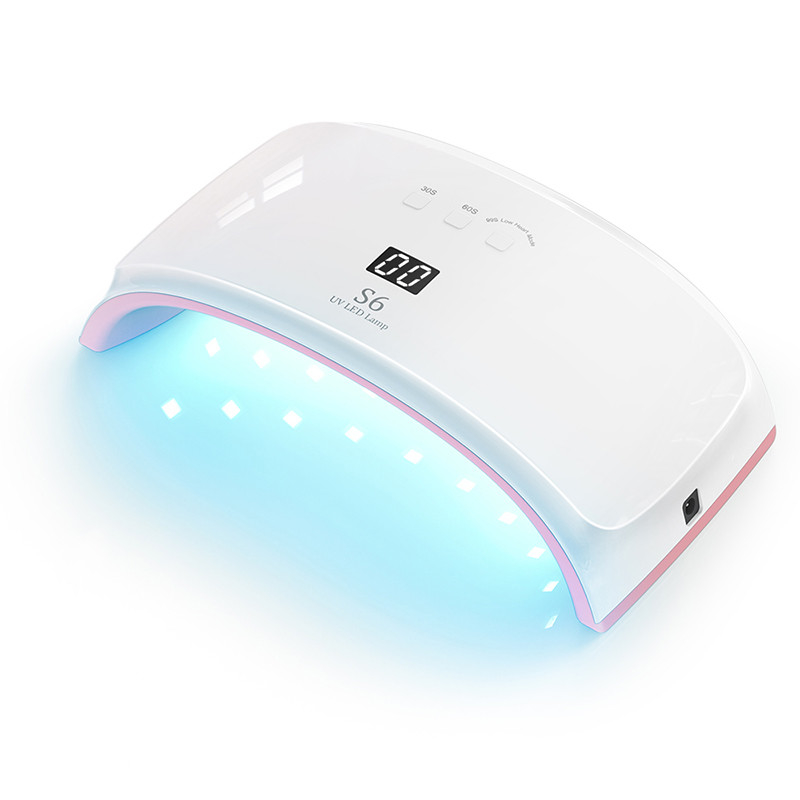 2 In 1 UV LED Nail Dryer 42W Gel Polish Curling Lamp With Multi Timer Display