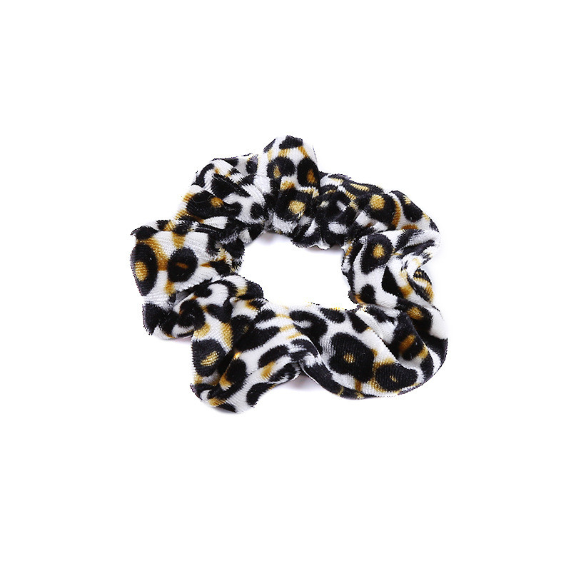 Christmas Flannel Hair Tress Velvet Hair Accessories Set Leopard Hair Tie Scrunchies
