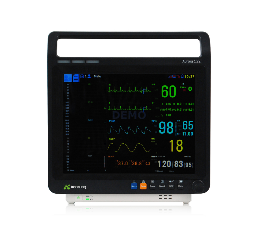 12.1 Inch 6 Parameter Patient Monitor Semi Modular Support ETCO2 2IBP Printer